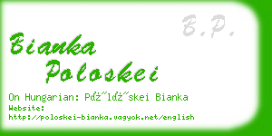 bianka poloskei business card